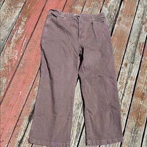 Madewell Emmett Wide leg Purple Chinos Relaxed Fit